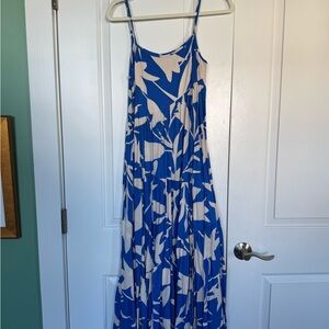 Mister Zimi Blue and White Floral Maxi Dress